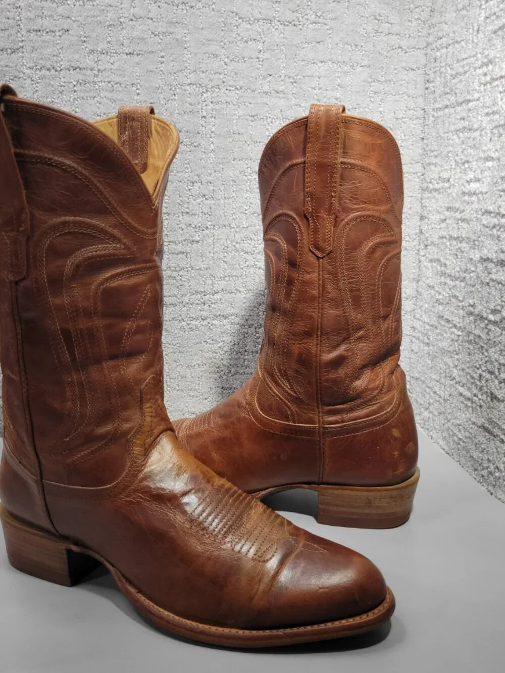 Tecovas The Cartwright Men's Size US 10.5D Scotch Goat Pull-On Western Boots.
